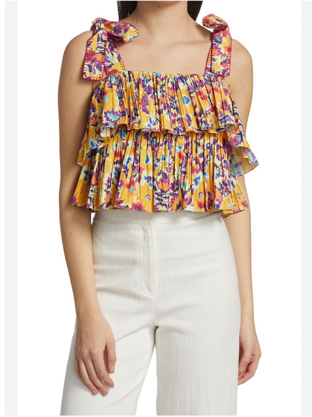 SALONI Jools Top in Mango Sunflower size 12
